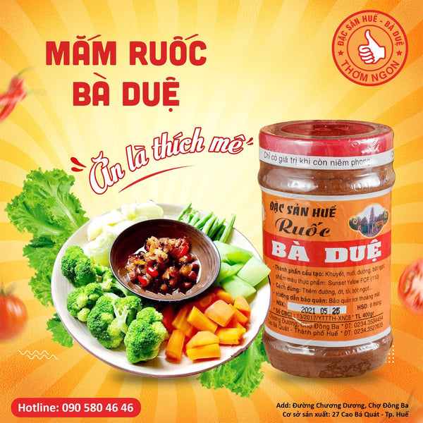 Mắm ruốc Huế Bà Duệ- Đặc sản xứ Huế-365y/380gr/chai. Thùng 25 hũ